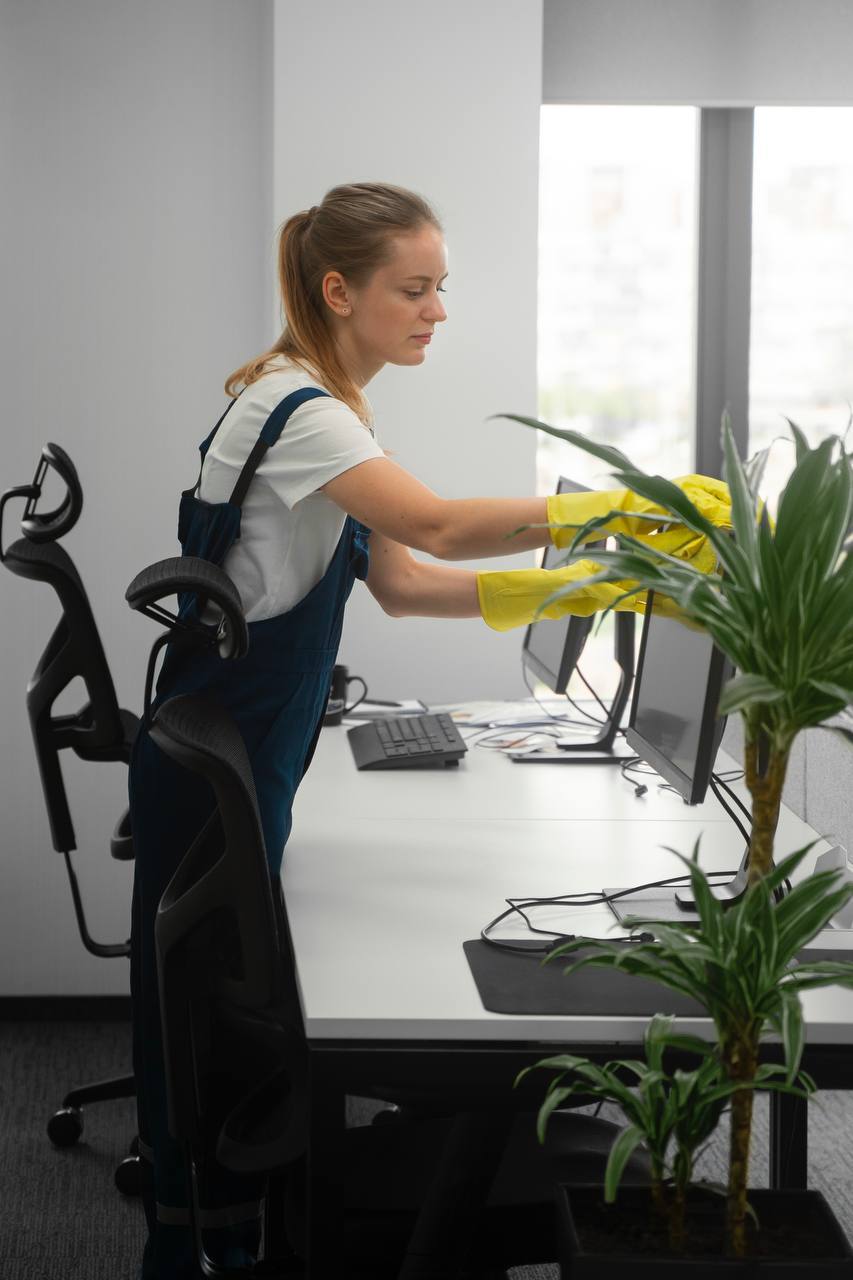 CleanPro reinigt einen Arbeitsbereich